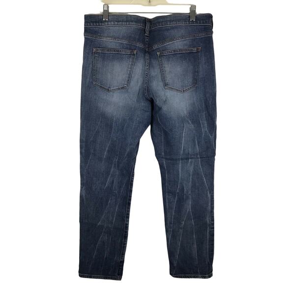 J. Crew Womens Jeans Stretch Size 30 Dark Wash‎ Cotton Distressed Mid Rise Blue - Picture 3 of 8